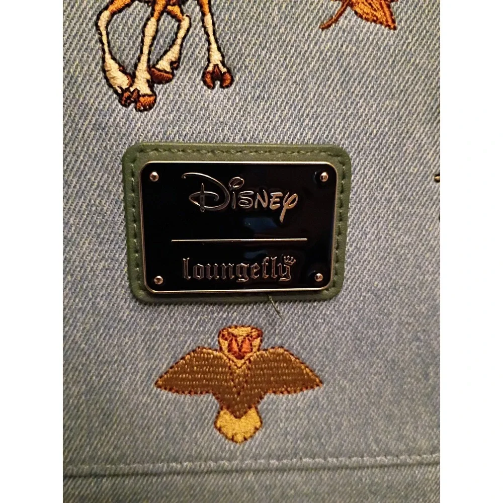 Loungefly Disney Brother Bear Embroidered Icons Denim Mini Backpack - NWT